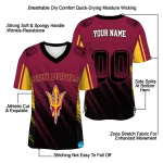 custom arizona state sun devils halftone flow maroon black jersey best selling