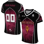 custom arizona state sun devils halftone slant maroon black jersey best selling