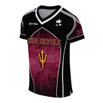 custom arizona state sun devils halftone slant maroon black jersey best selling