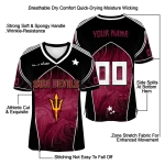 custom arizona state sun devils halftone slant maroon black jersey best selling