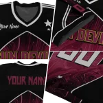 custom arizona state sun devils halftone slant maroon black jersey best selling