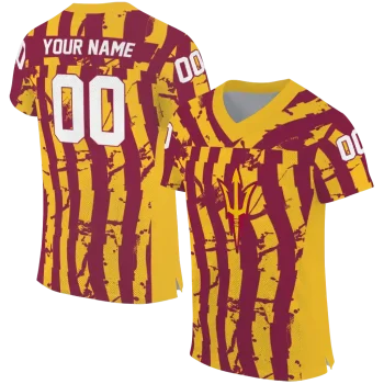 custom arizona state sun devils stripe splatter maroon jersey best selling