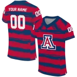 custom arizona wildcats art stripe red jersey best selling
