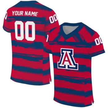 custom arizona wildcats art stripe red jersey best selling