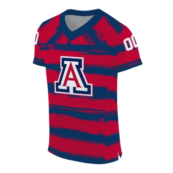 custom arizona wildcats art stripe red jersey fashion forward