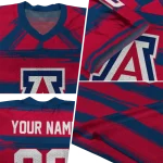 custom arizona wildcats art stripe red jersey best selling