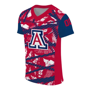 custom arizona wildcats camo shatter red jersey fashion forward
