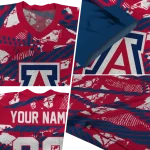 custom arizona wildcats camo shatter red jersey best selling