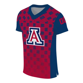 custom arizona wildcats stacked rectangle red jersey fashion forward