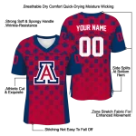 custom arizona wildcats stacked rectangle red jersey best selling