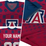 custom arizona wildcats stacked rectangle red jersey best selling