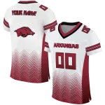 custom arkansas razorbacks halftone sweep white black jersey best selling