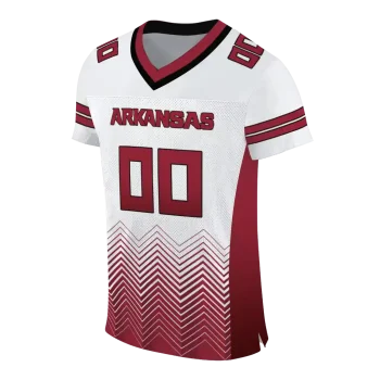 custom arkansas razorbacks halftone sweep white black jersey fashion forward