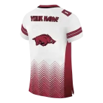 custom arkansas razorbacks halftone sweep white black jersey best selling