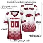 custom arkansas razorbacks halftone sweep white black jersey best selling
