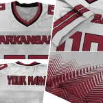 custom arkansas razorbacks halftone sweep white black jersey best selling