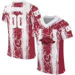 custom arkansas razorbacks rugged stripes red jersey best selling