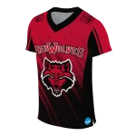 custom arkansas state red wolves halftone flow scarlet black jersey best selling