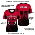 custom arkansas state red wolves halftone flow scarlet black jersey best selling