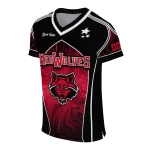 custom arkansas state red wolves halftone slant scarlet black jersey best selling