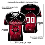 custom arkansas state red wolves halftone slant scarlet black jersey best selling