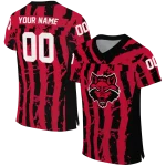custom arkansas state red wolves stripe splatter scarlet jersey best selling