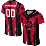 custom arkansas state red wolves striped texture scarlet jersey best selling