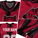 custom arkansas state red wolves striped texture scarlet jersey best selling