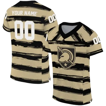 custom army black knights art stripe gold jersey best selling