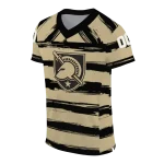 custom army black knights art stripe gold jersey best selling