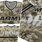 custom army black knights camouflage abstract gold jersey best selling