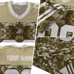 custom army black knights mirrored pattern gold jersey best selling