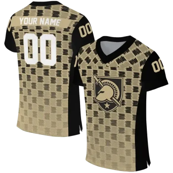custom army black knights stacked rectangle gold jersey best selling