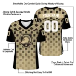 custom army black knights stacked rectangle gold jersey best selling