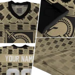 custom army black knights stacked rectangle gold jersey best selling