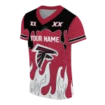 custom atlanta falcons dripping flames red white jersey best selling