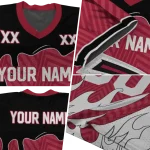 custom atlanta falcons dripping flames red white jersey best selling