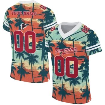 custom atlanta falcons horizon palm sunset jersey best selling