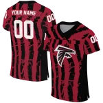 custom atlanta falcons stripe splatter red jersey best selling