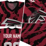 custom atlanta falcons stripe splatter red jersey best selling