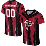 custom atlanta falcons striped texture red jersey best selling