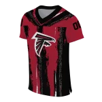 custom atlanta falcons striped texture red jersey best selling