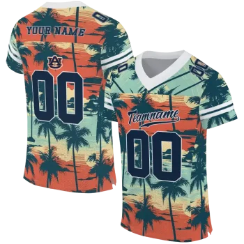 custom auburn tigers horizon palm sunset jersey best selling