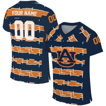 custom auburn tigers layered grids navy blue jersey best selling