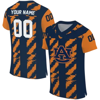 custom auburn tigers stripe block navy blue jersey best selling