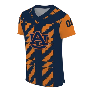 custom auburn tigers stripe block navy blue jersey fashion forward