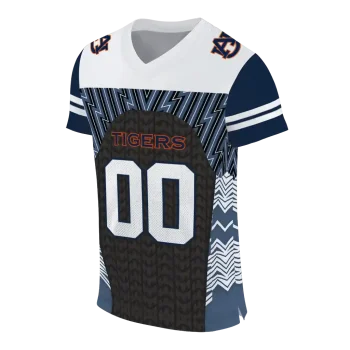 custom auburn tigers tire arrows navy blue black white jersey fashion forward