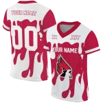 custom ball state cardinals dripping flames red white jersey best selling