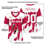 custom ball state cardinals dripping flames red white jersey best selling