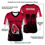 custom ball state cardinals halftone flow red black jersey best selling
